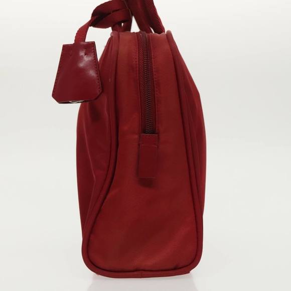 PRADA Hand Bag Nylon Red Silver Auth 98359 - Picture 3 of 16